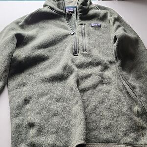 Patagonia Olive Zip-Up Men's Sweater